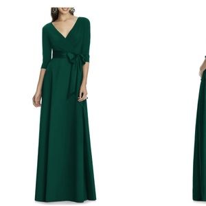 Jersey & Mikado A-line Gown